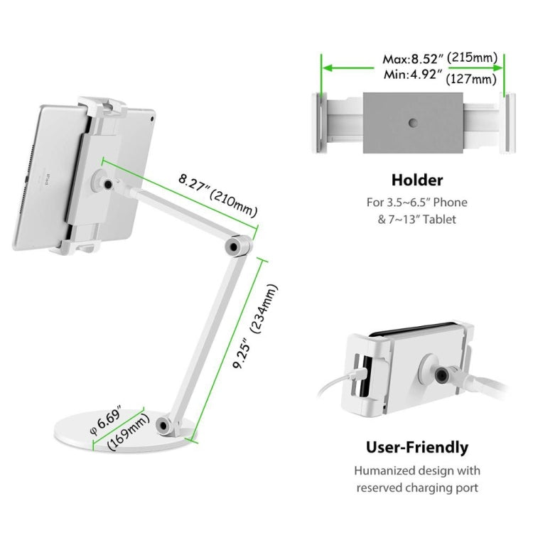 AP-7L Desktop Stand For Smartphone And Tablet,Long Arm Stand For iPad / Samsung - Lazy Bracket by buy2fix | Online Shopping UK | buy2fix