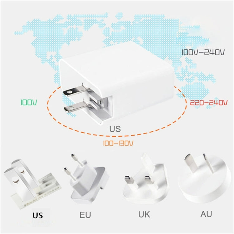 A6 65W QC 3.0 USB + PD Type-C Dual Fast Charging Laptop Adapter for MacBook Series, US Plug - Cable & Adapter by buy2fix | Online Shopping UK | buy2fix