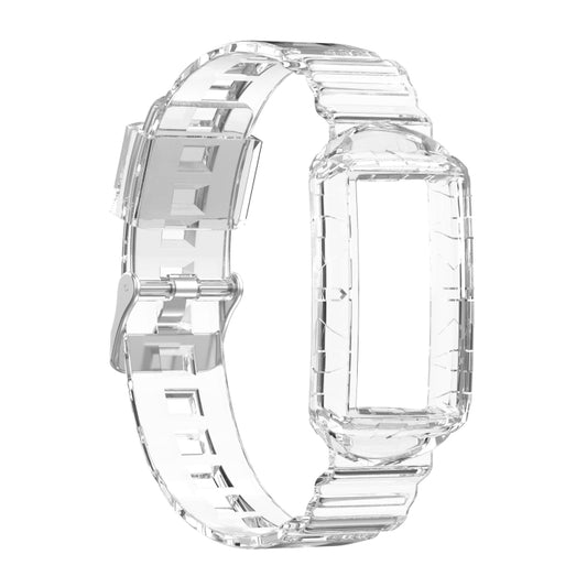 For Fitbit Charge 4 Silicone One Body Armor Watch Band(Transparent) - Smart Wear by buy2fix | Online Shopping UK | buy2fix
