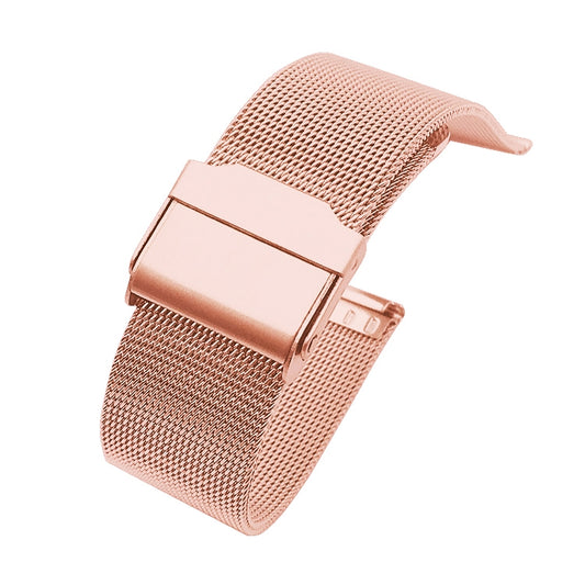 For Huawei Watch GT 3 42mm Stainless Steel Milan Double Buckle Watch Band(Rose Gold) - Smart Wear by buy2fix | Online Shopping UK | buy2fix