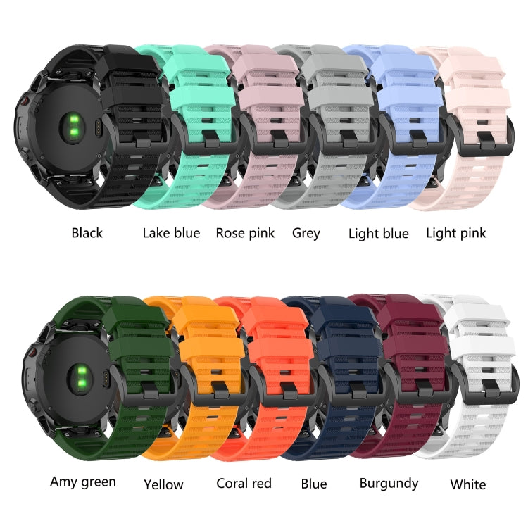 For Garmin Fenix 3 HR 26mm Silicone Watch Band(Black) - Watch Bands by buy2fix | Online Shopping UK | buy2fix