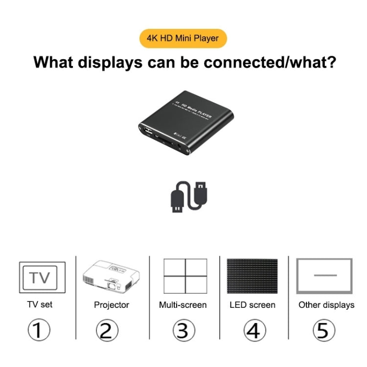 X9 HD Multimedia Player 4K Video Loop USB External Media Player AD Player(EU  Plug) - Consumer Electronics by buy2fix | Online Shopping UK | buy2fix