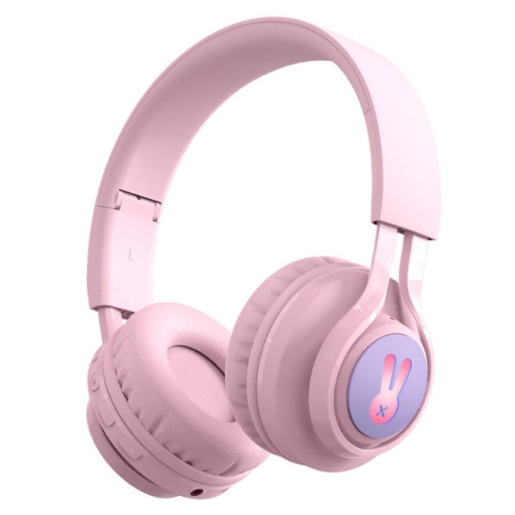 BT06C+ Children Head-mounted Cute Wireless Bluetooth Headset with Microphone & LED Light(Pink) - Apple Accessories by buy2fix | Online Shopping UK | buy2fix