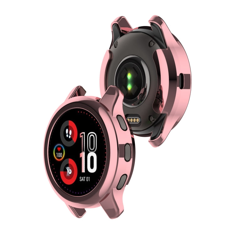 For Garmin Venu 2 Plus Shock-Proof Semi-Surrounded TPU Plating Watch Case(Black) - Smart Wear by buy2fix | Online Shopping UK | buy2fix