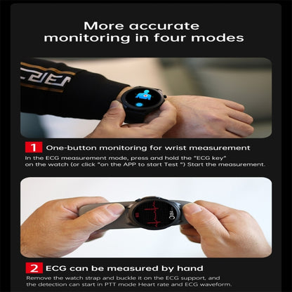 E420 1.39 inch Color Screen Smart Watch,Steel Strap,Support Heart Rate Monitoring / Blood Pressure Monitoring(Black) - Smart Wear by buy2fix | Online Shopping UK | buy2fix