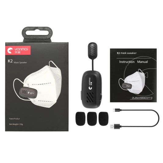 Yanmai K2 Portable Mini Wireless Bluetooth Lapel Microphone(Black) - Consumer Electronics by Yanmai | Online Shopping UK | buy2fix