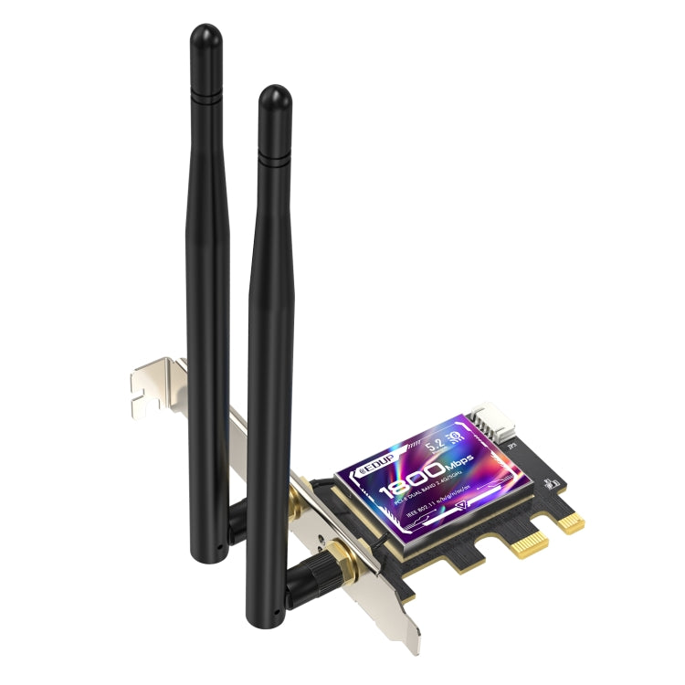 EDUP EP-9658 PCI-E WiFi 6 Card AX1800M Bluetooth 5.2 Adapter for Desktop PC, 2.4GHz/5.8GHz Dual Band Wireless PCI-E Internal Network Card - USB Network Adapter by EDUP | Online Shopping UK | buy2fix
