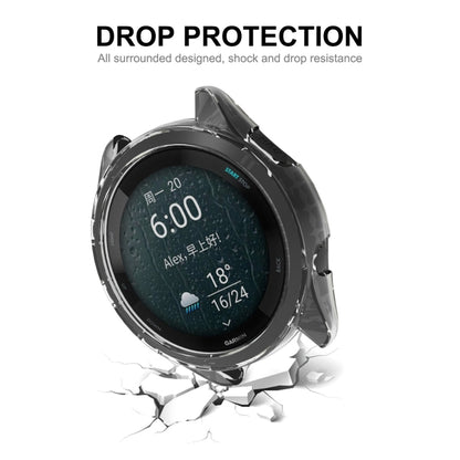 For Garmin Forerunner 265S ENKAY Hat-Prince Transparent TPU Frame Drop Protection Case(Transparent) - Watch Cases by ENKAY | Online Shopping UK | buy2fix