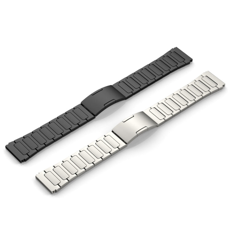 For Xiaomi Watch S2 42mm 22mm I-Shaped Titanium Alloy Watch Band(Black) - Watch Bands by buy2fix | Online Shopping UK | buy2fix