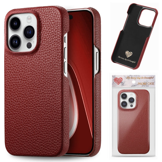 For iPhone 15 Pro Max Litchi Oil Edge Leather Back Phone Case(Red) - iPhone 15 Pro Max Cases by buy2fix | Online Shopping UK | buy2fix