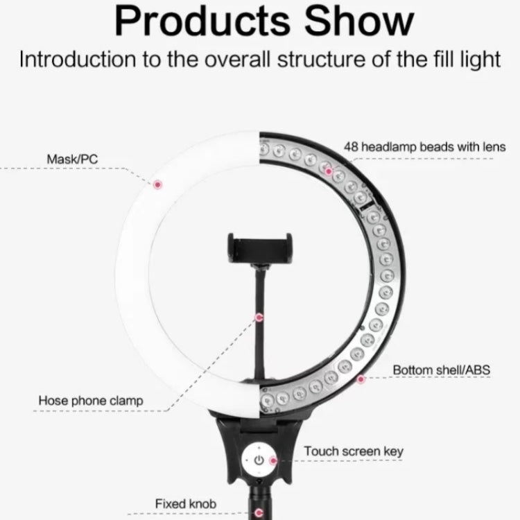 JMARY FM-12R Photography LED Fill Light 12-inch Video Recording Ring Light(US Plug) -  by Jmary | Online Shopping UK | buy2fix