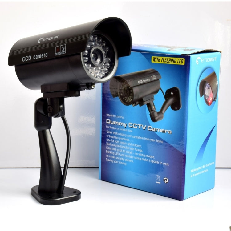 Waterproof Dummy CCTV Camera With Flashing LED For Realistic Looking for Security Alarm(black) - Security by buy2fix | Online Shopping UK | buy2fix