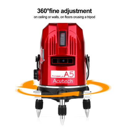 A5 Laser Level 2~5 Line Red Beam Line 360 Degree Rotary Level Self-leveling Horizontal&Vertical Available Auto Line Laser Level - Other Tester Tool by buy2fix | Online Shopping UK | buy2fix