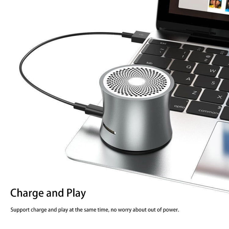 EWA A104 Bluetooth Speaker MP3 Player Portable Speaker Metallic USB Input MP3 Player Stereo Multimedia Speaker(Silver) - Mini Speaker by EWA | Online Shopping UK | buy2fix