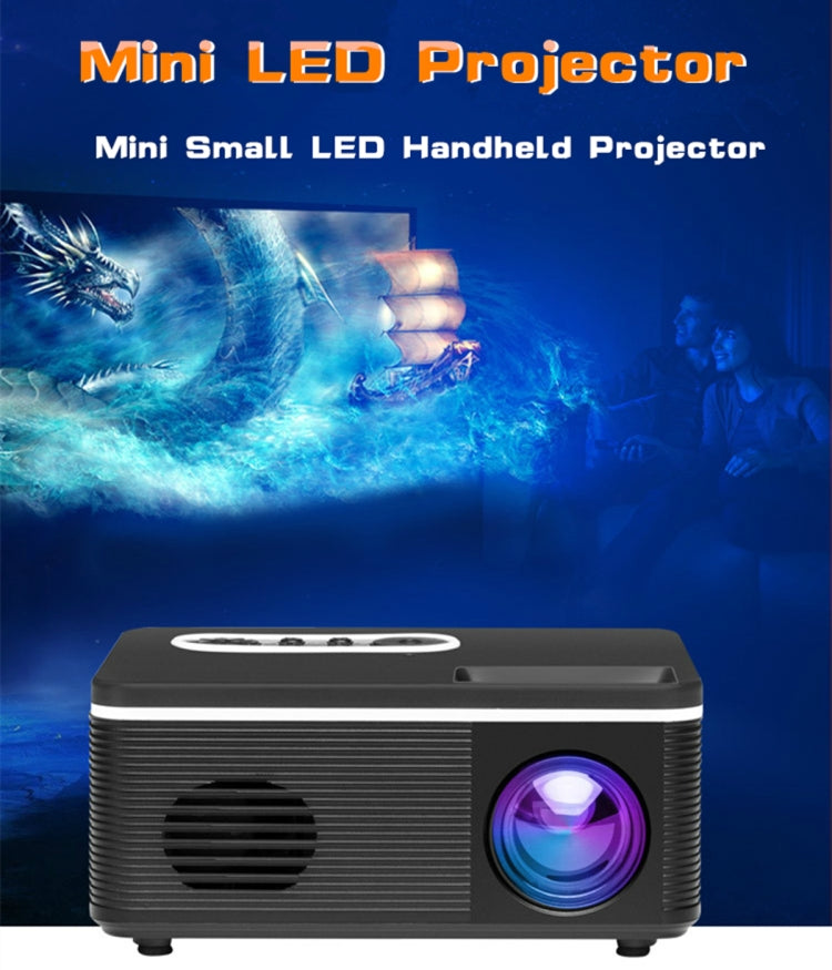 S361 80 lumens 320 x 240 Pixel Portable Mini Projector, Support 1080P, EU Plug(White) - Consumer Electronics by buy2fix | Online Shopping UK | buy2fix