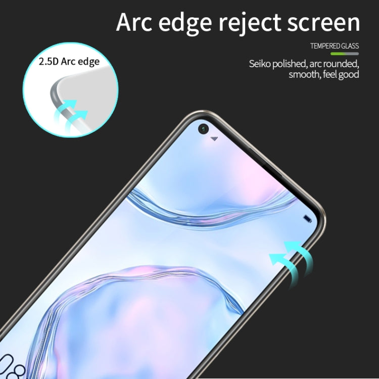 For Huawei P40 Lite / nova 6 SE PINWUYO 9H 2.5D Full Screen Tempered Glass Film(Black) - Huawei Tempered Glass by PINWUYO | Online Shopping UK | buy2fix