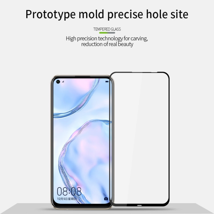 For Huawei P40 Lite / nova 6 SE PINWUYO 9H 2.5D Full Screen Tempered Glass Film(Black) - Huawei Tempered Glass by PINWUYO | Online Shopping UK | buy2fix