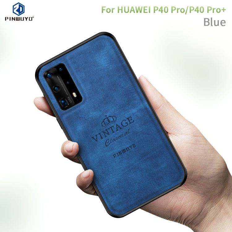 For Huawei P40 pro / P40pro+ PINWUYO Zun Series PC + TPU + Skin Waterproof And Anti-fall All-inclusive Protective Shell(Blue) - Huawei Cases by PINWUYO | Online Shopping UK | buy2fix