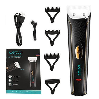 VGR V-021 5W USB Cutter Head Engraving Electric Hair Clipper (Gold) - Hair Trimmer by VGR | Online Shopping UK | buy2fix