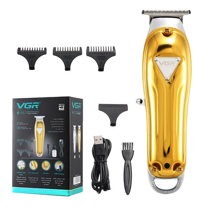 VGR V-057 8W USB Metal Professional Oil Head Push White Hair Clipper - Hair Trimmer by VGR | Online Shopping UK | buy2fix