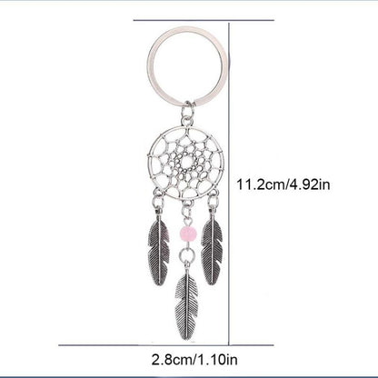 2 PCS Fashion Simple Dream Catcher Series Beads Keychain(Green) - Key Rings by buy2fix | Online Shopping UK | buy2fix