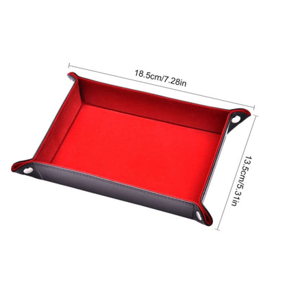 2 PCS PU Leather Folding Hexagonal Dice Game Bar Club Dice Storage Tray(Red) - Gambling by buy2fix | Online Shopping UK | buy2fix