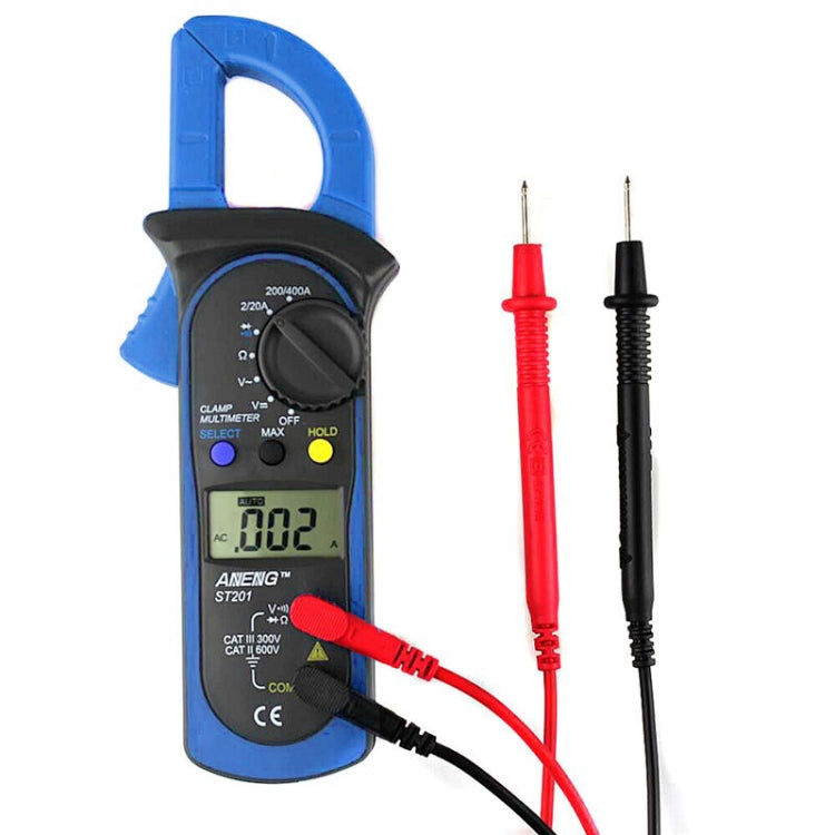 ANENG ST201 AC And DC Digital Clamp Multimeter Voltage And Current Measuring Instrument Tester( Blue) - Digital Multimeter by ANENG | Online Shopping UK | buy2fix