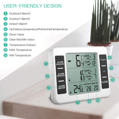 Home Wireless Refrigerator Thermometer - Home & Garden by buy2fix | Online Shopping UK | buy2fix