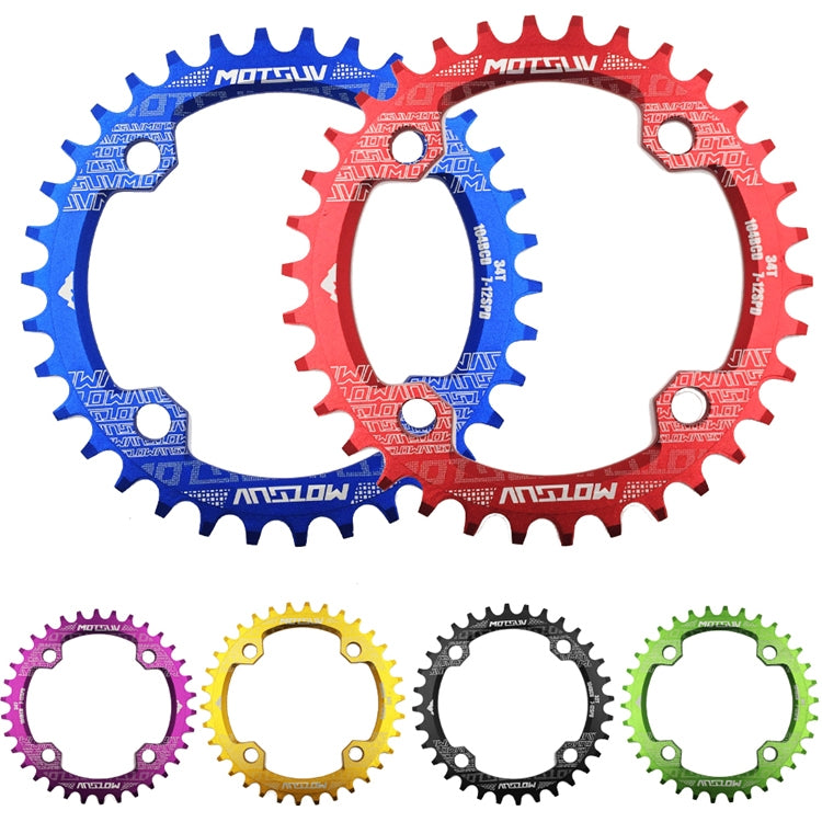 MOTSUV Narrow Wide Chainring MTB  Bicycle 104BCD Tooth Plate Parts(Green) - Outdoor & Sports by buy2fix | Online Shopping UK | buy2fix