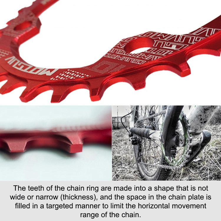 MOTSUV Narrow Wide Chainring MTB  Bicycle 104BCD Tooth Plate Parts(Red) - Bicycle Brake Parts by MOTSUV | Online Shopping UK | buy2fix