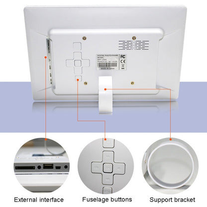 DPF-106 10.1 inch Digital Photo Frame LED Video Advertising Machine, Plug:AU Plug(White) - Consumer Electronics by buy2fix | Online Shopping UK | buy2fix