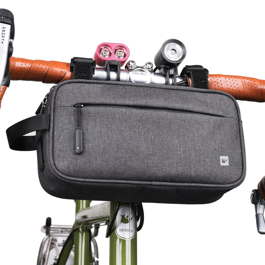 Rhinowalk X21921 2.5L Bicycle Front Hanging Bag(Full Gray) - Bicycle Bags by Rhinowalk | Online Shopping UK | buy2fix