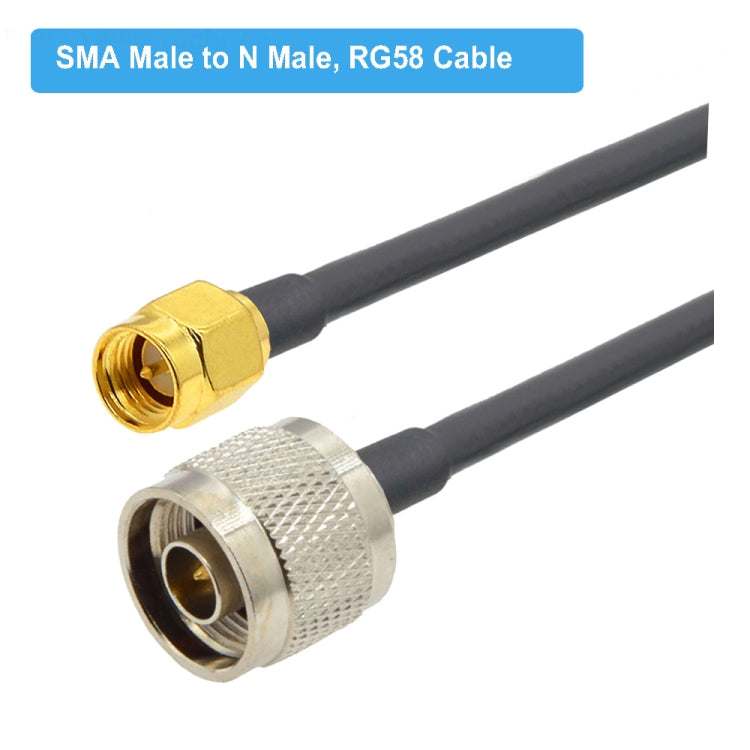 SMA Male to N Male RG58 Coaxial Adapter Cable, Cable Length:1m - Connectors by buy2fix | Online Shopping UK | buy2fix