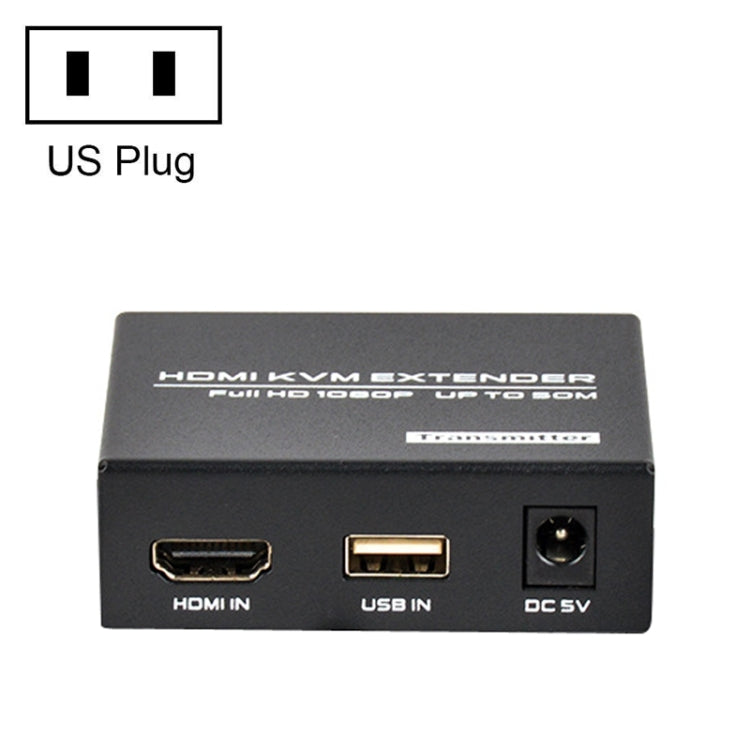 FJGEAR FJ-HKV50 HDMI+USB To KVM 1080P IP 50M Extender, Plug Type:US Plug - Converter by FJGEAR | Online Shopping UK | buy2fix