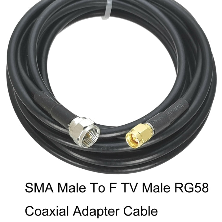 SMA Male To F TV Male RG58 Coaxial Adapter Cable, Cable Length:0.5m - Connectors by buy2fix | Online Shopping UK | buy2fix