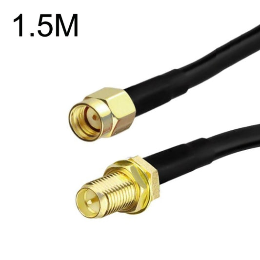 RP-SMA Male To RP-SMA Female RG58 Coaxial Adapter Cable, Cable Length:1.5m - Connectors by buy2fix | Online Shopping UK | buy2fix