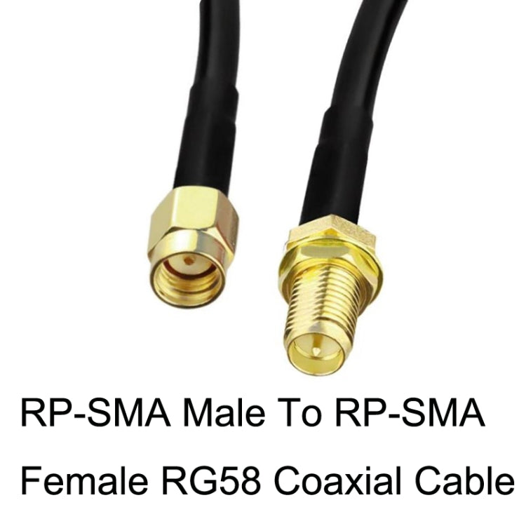 RP-SMA Male To RP-SMA Female RG58 Coaxial Adapter Cable, Cable Length:1.5m - Connectors by buy2fix | Online Shopping UK | buy2fix