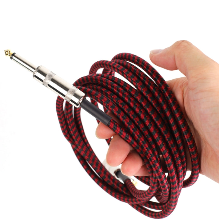 Guitar Connection Wire Folk Bass Performance Noise Reduction Elbow Audio Guitar Wire, Size:3m(Red Black) - Consumer Electronics by buy2fix | Online Shopping UK | buy2fix