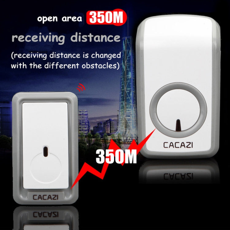 CACAZI W-899 Smart Home Wireless Doorbell Remote Control Doorbell, Style:US Plug - Security by CACAZI | Online Shopping UK | buy2fix