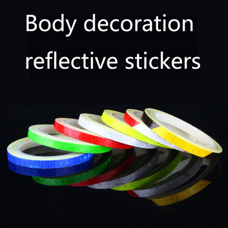 10 Rolls Bicycle Mountain Bike Motorcycle Sticker Car Contour Reflective Sticker Night Riding Reflective Sticker 1 x 800cm(Yellow) - Decorative Accessories by buy2fix | Online Shopping UK | buy2fix