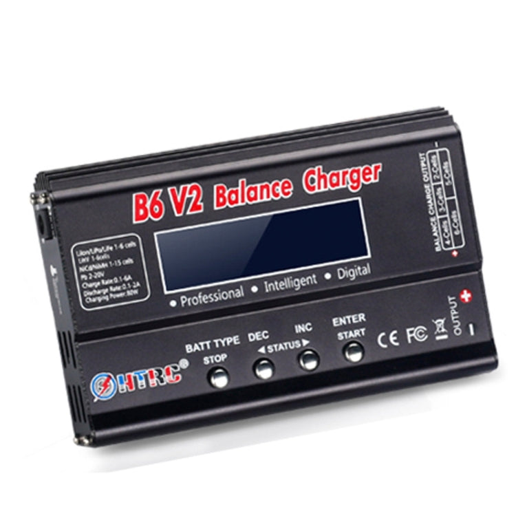 HTRC B6 V2 Balance Charger Intelligent Model Airplane Lithium Battery Charger, EU Plug - Charger by HTRC | Online Shopping UK | buy2fix