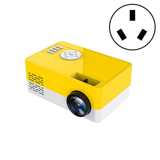 S261/J16 Home Mini HD 1080P Portable LED Projector, Support TF Card / AV / U Disk, Plug Specification:AU Plug(Yellow White) - Consumer Electronics by buy2fix | Online Shopping UK | buy2fix