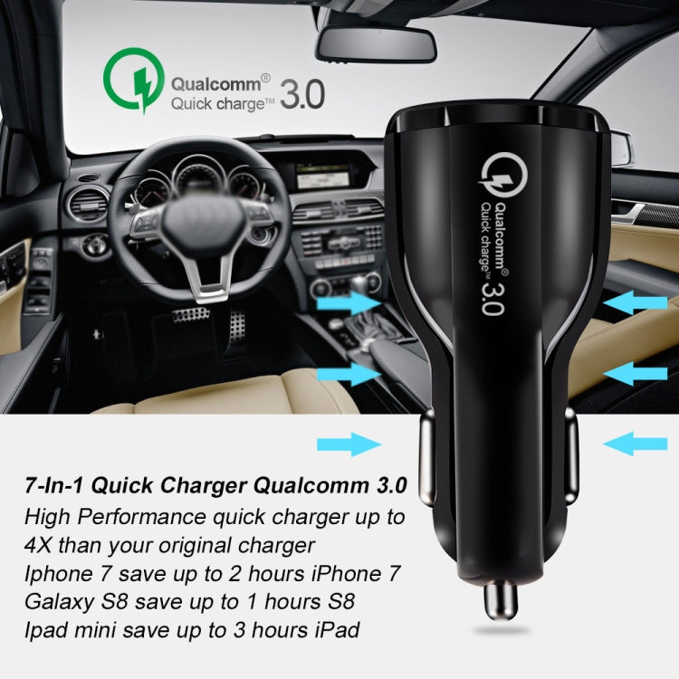 2 PCS QC3.0+3.1A Car Charger Dual USB 6A Halo Wine Bottle Fast Charge Car Charger(Classic White) - In Car by buy2fix | Online Shopping UK | buy2fix