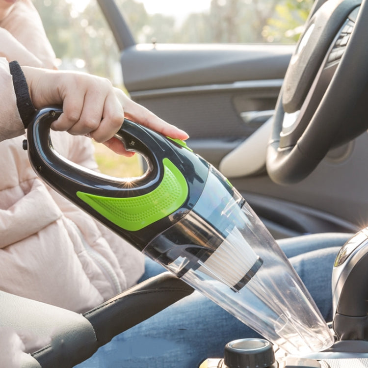 Wireless Car Vacuum Cleaner Handheld Mini Vacuum Cleaner Super Suction Wet And Dry Dual Use Portable Vacuum Cleaner(Black+Green) - Vacuum Cleaner by buy2fix | Online Shopping UK | buy2fix