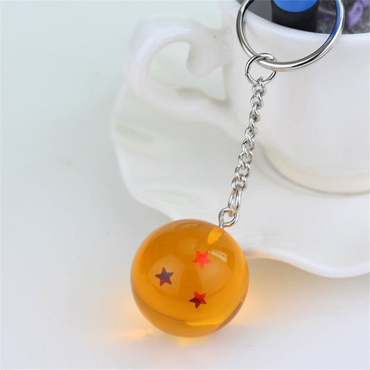 2 PCS Anime 7 Stars Balls 2.7cm PVC Figures Toys Keychain(3 star) - Key Rings by buy2fix | Online Shopping UK | buy2fix