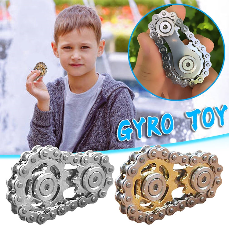 Chain Gyro Fingertip Gyro EDC Metal Toy Gear Sprocket Flywheel, Colour: Rainbow Colors - Spinning Toys by buy2fix | Online Shopping UK | buy2fix