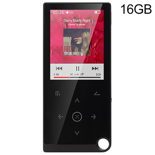 E05 2.4 inch Touch-Button MP4 / MP3 Lossless Music Player, Support E-Book / Alarm Clock / Timer Shutdown, Memory Capacity: 16GB without Bluetooth(Black) - Consumer Electronics by buy2fix | Online Shopping UK | buy2fix