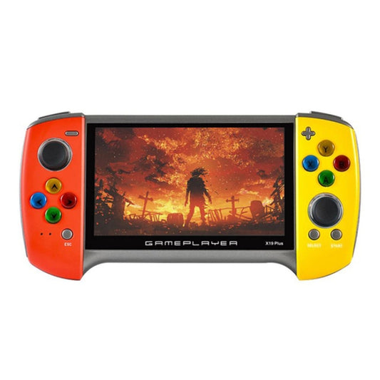 X19 Plus 5.1 inch Screen Handheld Game Console 8G Memory Support TF Card Expansion & AV Output(Red+Yellow) - Pocket Console by buy2fix | Online Shopping UK | buy2fix