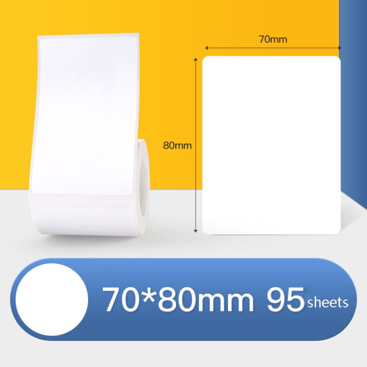Thermal Label Paper Self-Adhesive Paper Fixed Asset Food Clothing Tag Price Tag for NIIMBOT B11 / B3S, Size: 70x80mm 95 Sheets - Consumer Electronics by buy2fix | Online Shopping UK | buy2fix