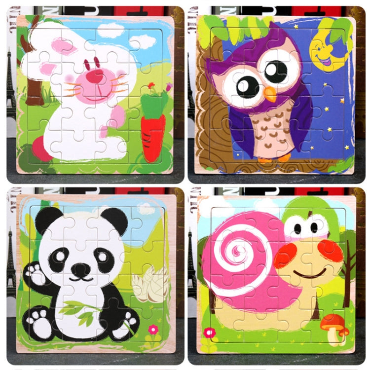 5 PCS KBX-017 Children Wooden Picture Puzzle Baby Early Education Toys(Panda) - Puzzle Toys by buy2fix | Online Shopping UK | buy2fix